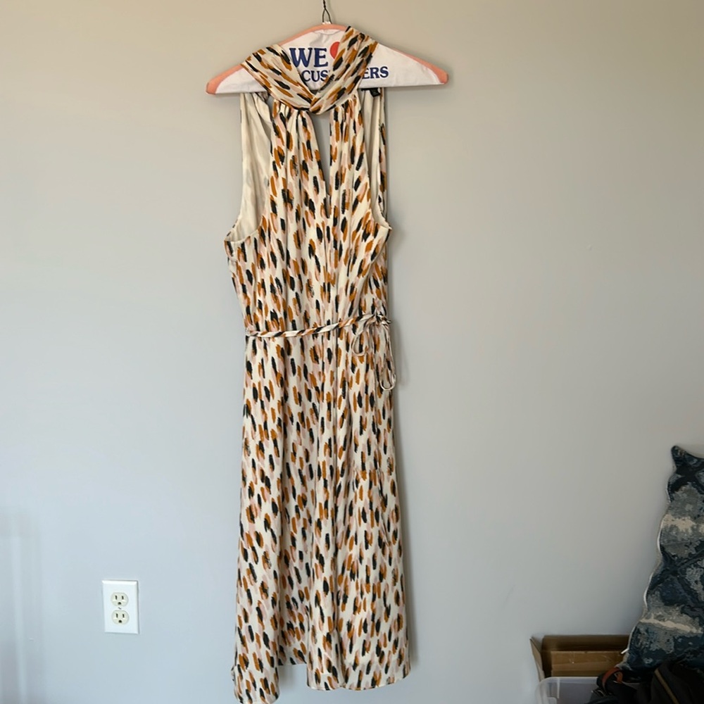 Banana Republic high neck patterned dress petite M